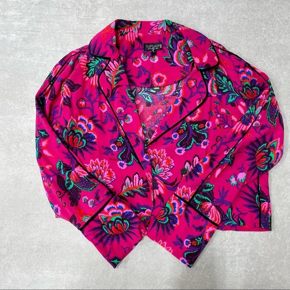 Top Shop Floral Top Size 2 - Picture 1 of 6